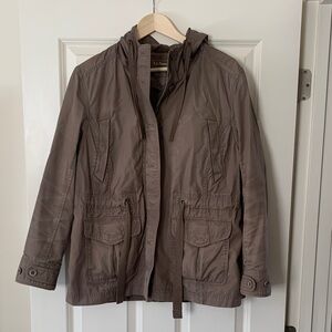 L.L. Bean Taupe Hooded Jacket